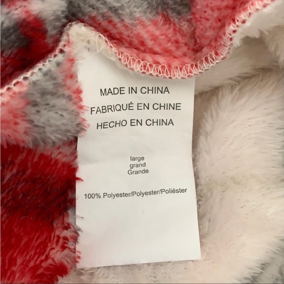 NWOT Pottery Barn Winslow Plaid Plush Robe Multi - Picture 7 of 14